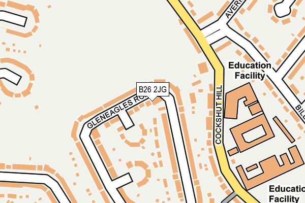 B26 2JG map - OS OpenMap – Local (Ordnance Survey)