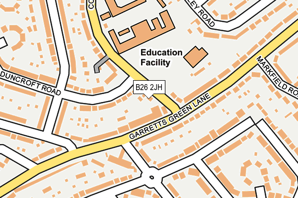 B26 2JH map - OS OpenMap – Local (Ordnance Survey)