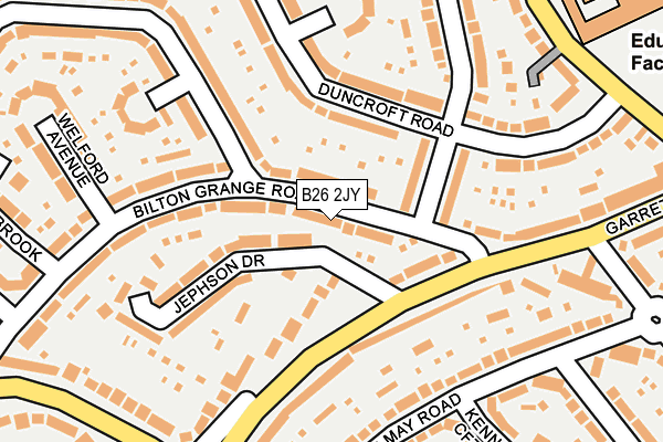 B26 2JY map - OS OpenMap – Local (Ordnance Survey)