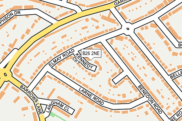 B26 2NE map - OS OpenMap – Local (Ordnance Survey)