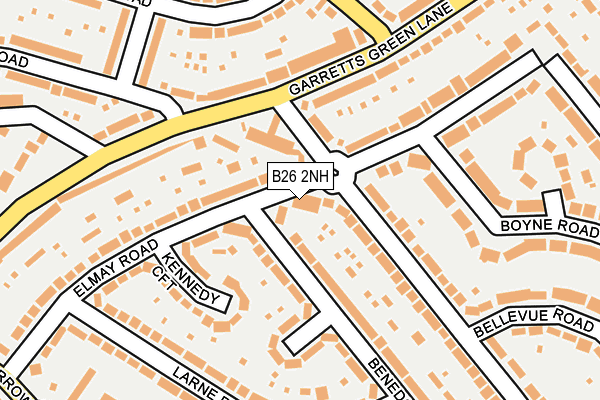 B26 2NH map - OS OpenMap – Local (Ordnance Survey)