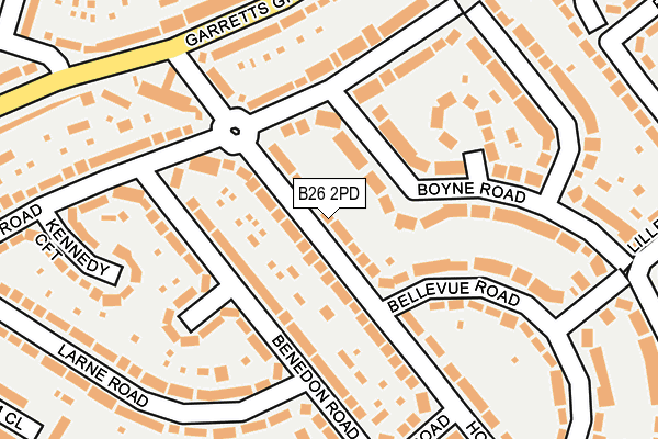 B26 2PD map - OS OpenMap – Local (Ordnance Survey)