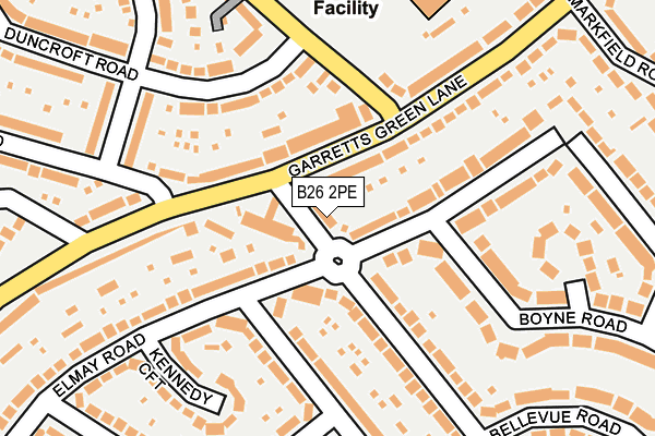 B26 2PE map - OS OpenMap – Local (Ordnance Survey)