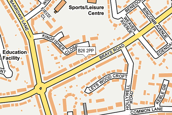 B26 2PP map - OS OpenMap – Local (Ordnance Survey)