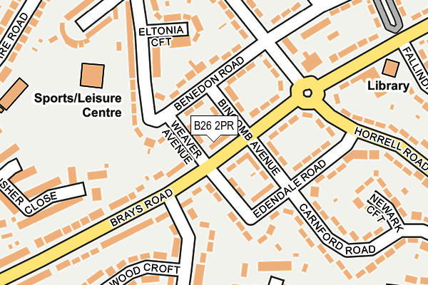 B26 2PR map - OS OpenMap – Local (Ordnance Survey)