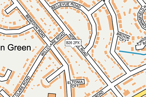 B26 2PX map - OS OpenMap – Local (Ordnance Survey)