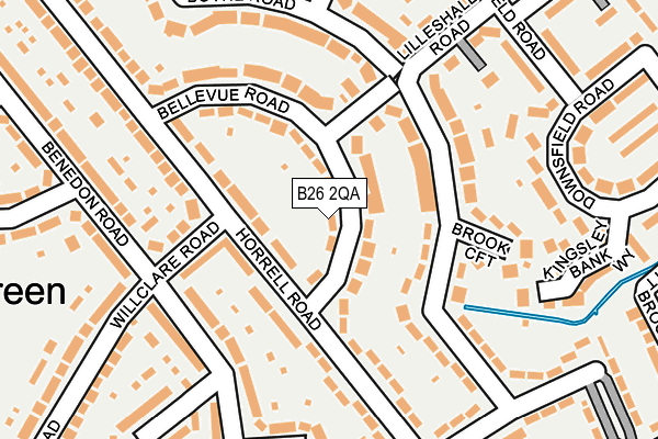 B26 2QA map - OS OpenMap – Local (Ordnance Survey)