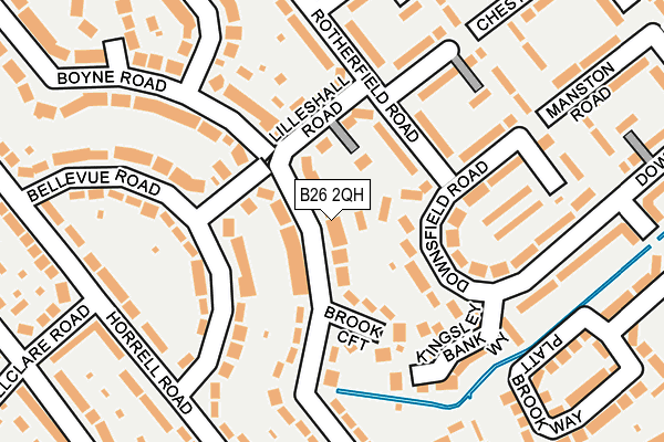 B26 2QH map - OS OpenMap – Local (Ordnance Survey)