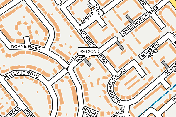 B26 2QN map - OS OpenMap – Local (Ordnance Survey)