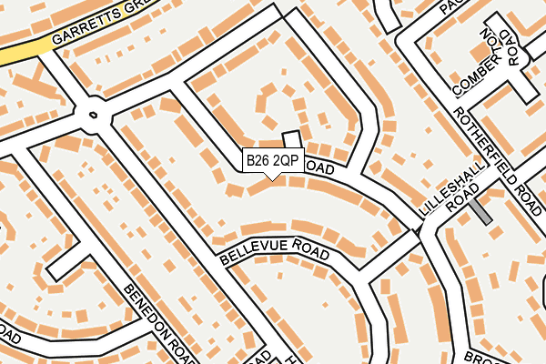 B26 2QP map - OS OpenMap – Local (Ordnance Survey)