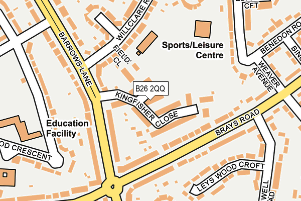 B26 2QQ map - OS OpenMap – Local (Ordnance Survey)