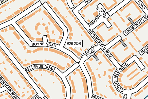 B26 2QR map - OS OpenMap – Local (Ordnance Survey)