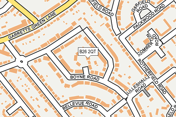 B26 2QT map - OS OpenMap – Local (Ordnance Survey)