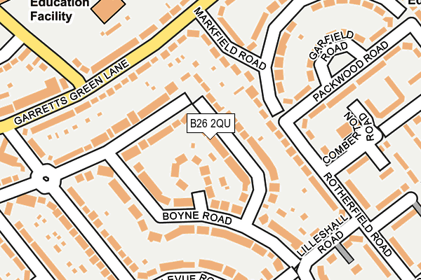 B26 2QU map - OS OpenMap – Local (Ordnance Survey)