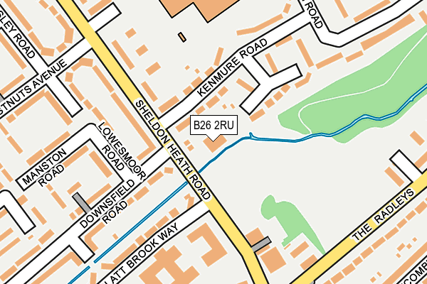 B26 2RU map - OS OpenMap – Local (Ordnance Survey)