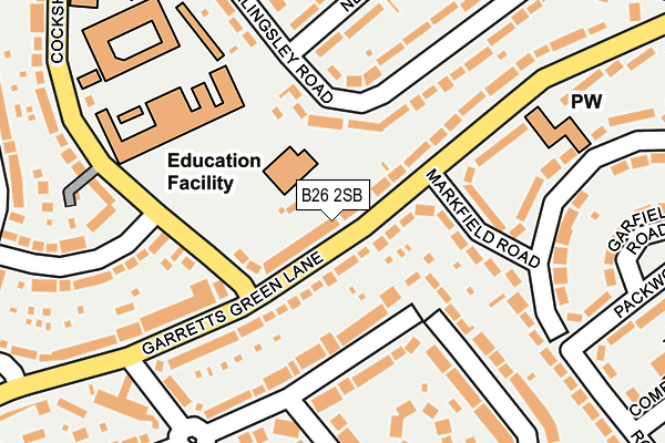 B26 2SB map - OS OpenMap – Local (Ordnance Survey)