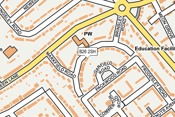 B26 2SH map - OS OpenMap – Local (Ordnance Survey)