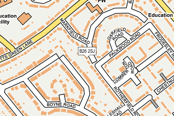 B26 2SJ map - OS OpenMap – Local (Ordnance Survey)