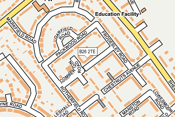 B26 2TE map - OS OpenMap – Local (Ordnance Survey)