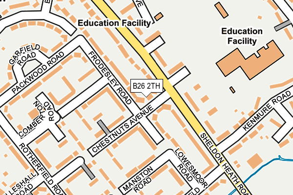 B26 2TH map - OS OpenMap – Local (Ordnance Survey)