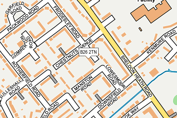 B26 2TN map - OS OpenMap – Local (Ordnance Survey)