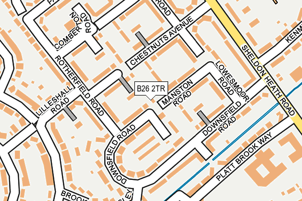 B26 2TR map - OS OpenMap – Local (Ordnance Survey)