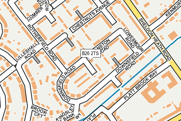 B26 2TS map - OS OpenMap – Local (Ordnance Survey)