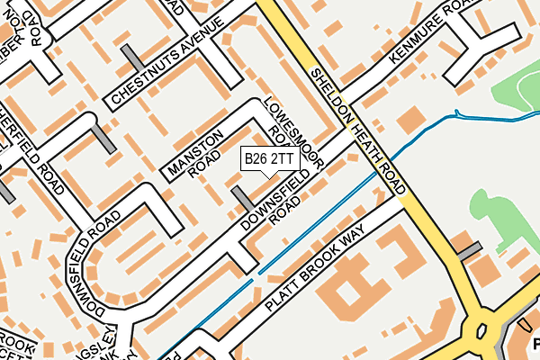 B26 2TT map - OS OpenMap – Local (Ordnance Survey)