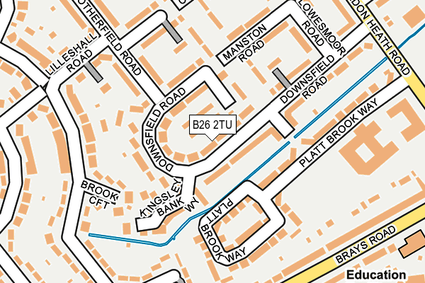 B26 2TU map - OS OpenMap – Local (Ordnance Survey)
