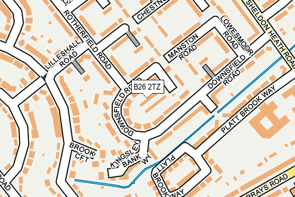 B26 2TZ map - OS OpenMap – Local (Ordnance Survey)