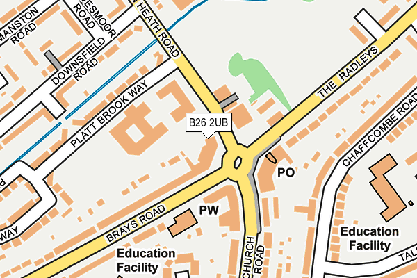 B26 2UB map - OS OpenMap – Local (Ordnance Survey)