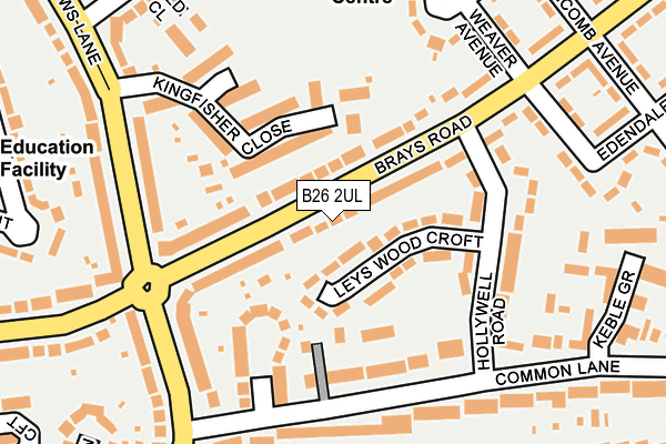 B26 2UL map - OS OpenMap – Local (Ordnance Survey)