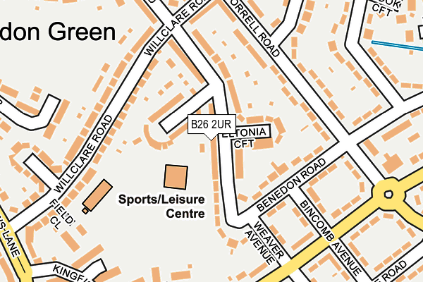 B26 2UR map - OS OpenMap – Local (Ordnance Survey)