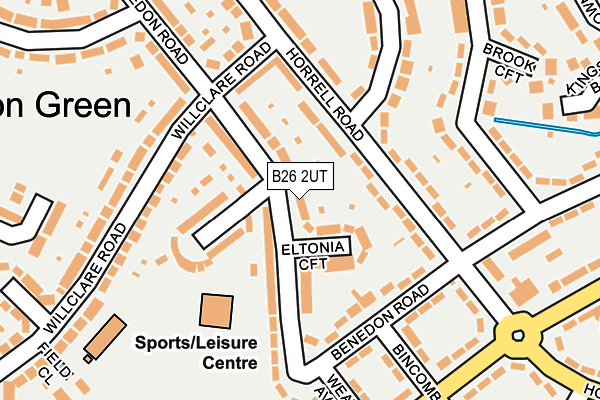 B26 2UT map - OS OpenMap – Local (Ordnance Survey)