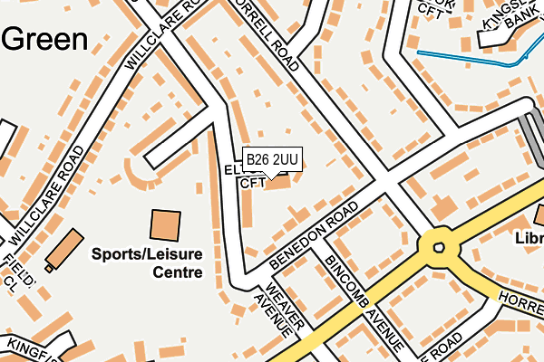 B26 2UU map - OS OpenMap – Local (Ordnance Survey)