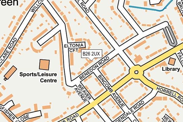 B26 2UX map - OS OpenMap – Local (Ordnance Survey)
