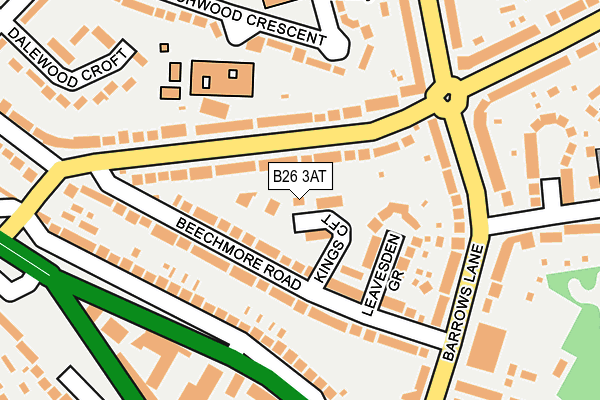 B26 3AT map - OS OpenMap – Local (Ordnance Survey)