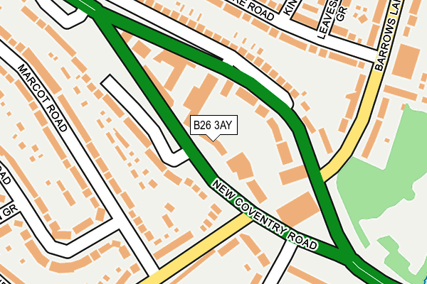 B26 3AY map - OS OpenMap – Local (Ordnance Survey)