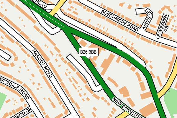 B26 3BB map - OS OpenMap – Local (Ordnance Survey)