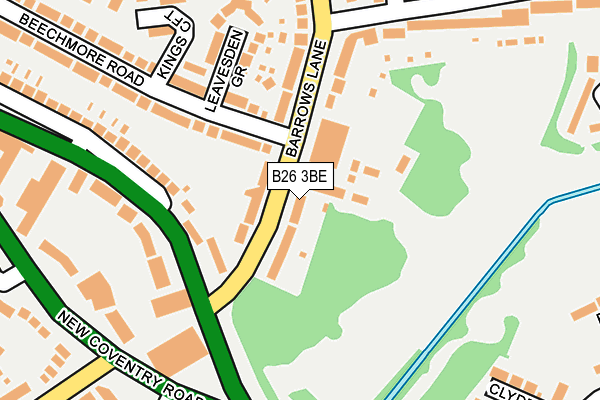 B26 3BE map - OS OpenMap – Local (Ordnance Survey)