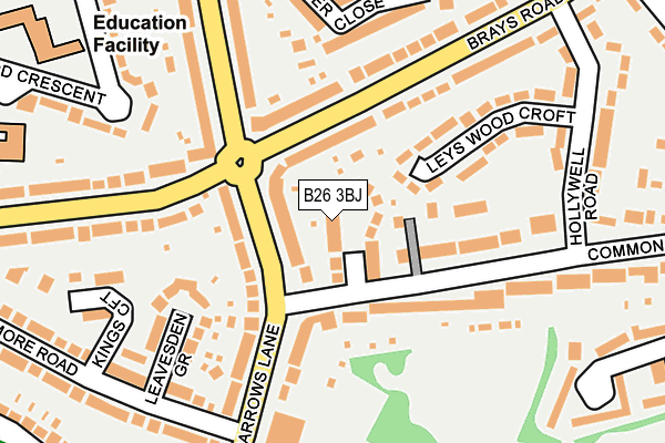 B26 3BJ map - OS OpenMap – Local (Ordnance Survey)
