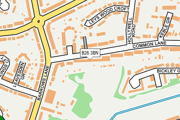 B26 3BN map - OS OpenMap – Local (Ordnance Survey)