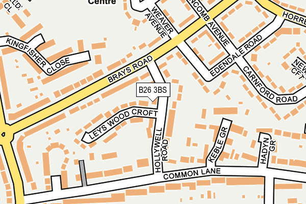 B26 3BS map - OS OpenMap – Local (Ordnance Survey)