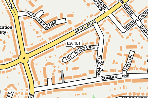 B26 3BT map - OS OpenMap – Local (Ordnance Survey)