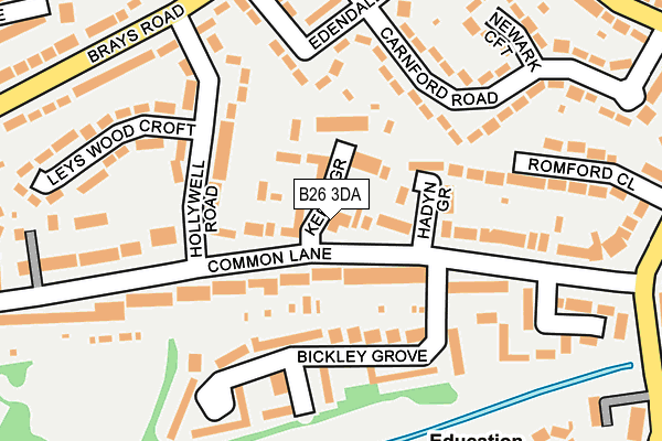 B26 3DA map - OS OpenMap – Local (Ordnance Survey)