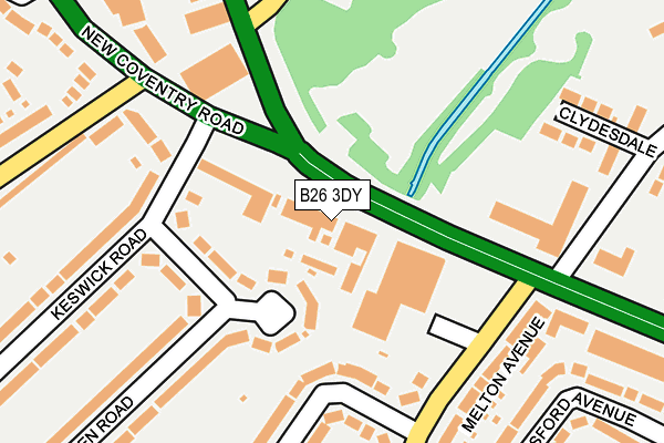 B26 3DY map - OS OpenMap – Local (Ordnance Survey)