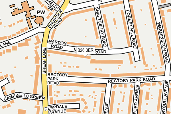 B26 3ER map - OS OpenMap – Local (Ordnance Survey)