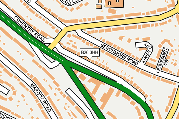 B26 3HH map - OS OpenMap – Local (Ordnance Survey)