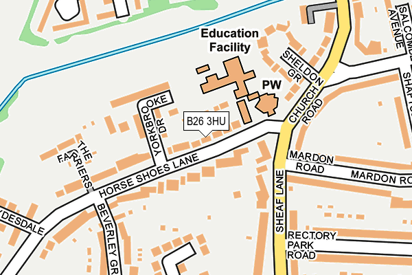 B26 3HU map - OS OpenMap – Local (Ordnance Survey)