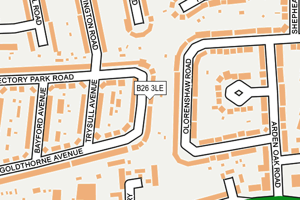 B26 3LE map - OS OpenMap – Local (Ordnance Survey)